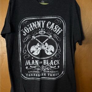 Johnny Cash Graphic T-Shirt - gray